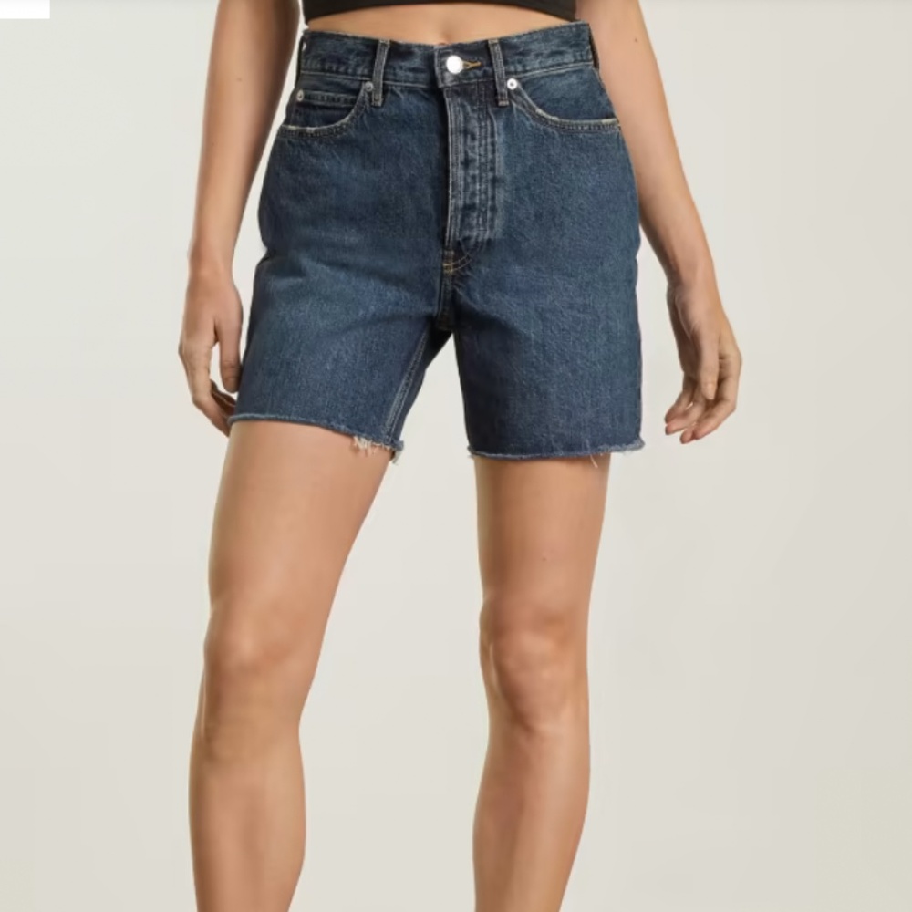 Everlane The Way High High Rise Straight Fit Organic Cotton Jean Shorts SIZE 27